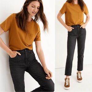 Madewell Charcoal Straight Leg Jeans